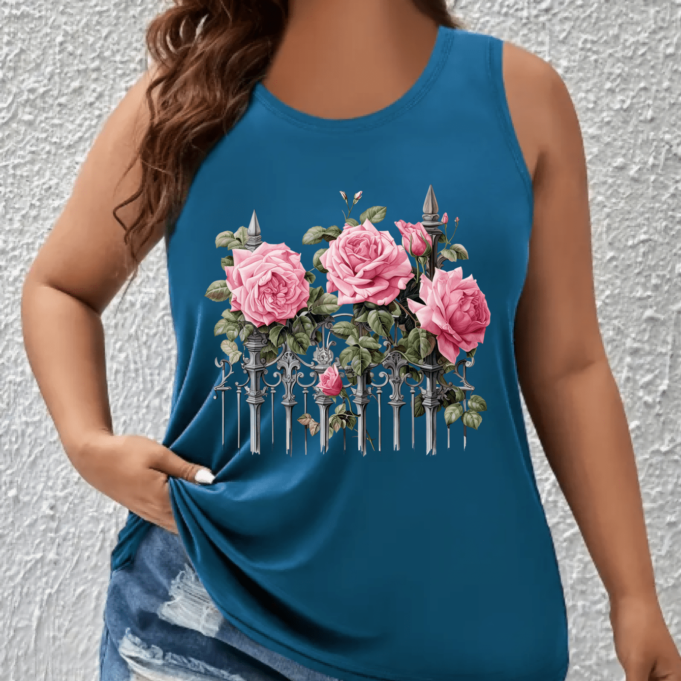 Women's Summer Off-The-Shoulder Printed Midi Vest Breathable Casual Top