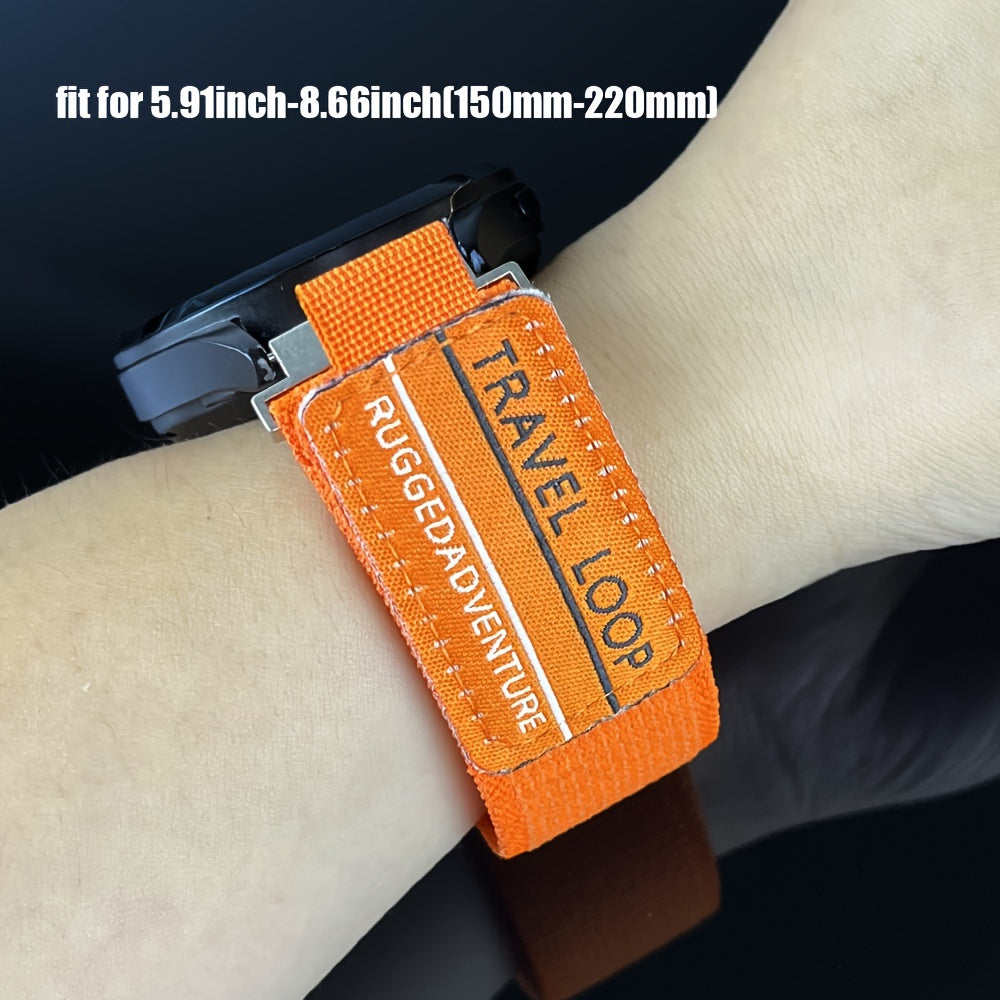 Nylon Loop Watch Strap 20mm 22mm Compatible with Samsung Galaxy Watch 4 5 6 7 44mm 40mm 45mm 47mm and Gear S3 Classic Frontier