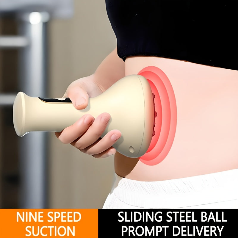 9-Speed USB Rechargeable Massage Device for Muscle Relaxation and Cupping Therapy