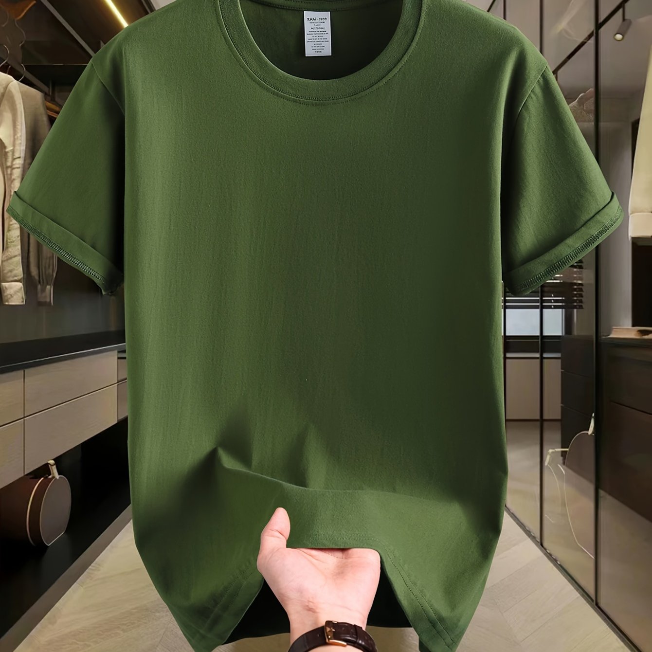 Yozgi ochiq havoda faoliyatlar uchun erkaklar uchun 100% paxtadan tayyorlangan tekis futbolka.