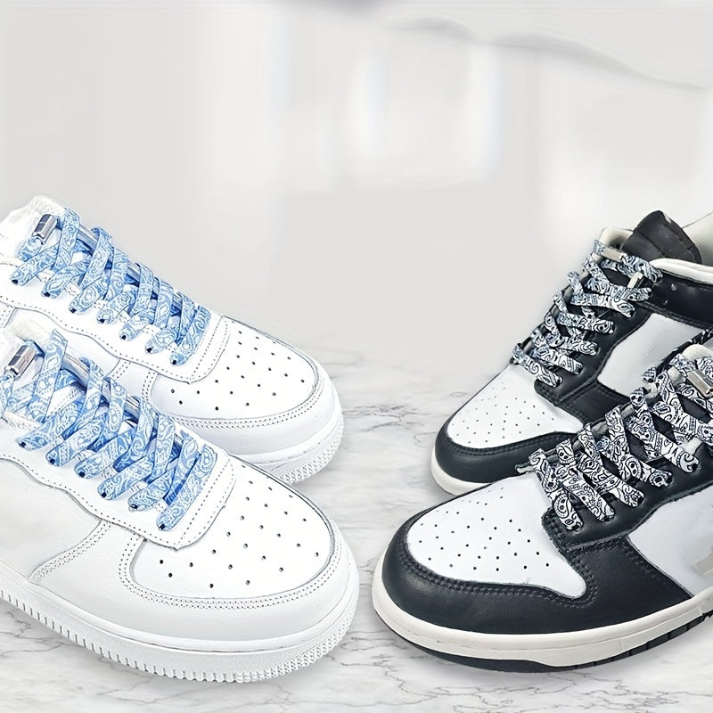 Adult No Tie Elastic Shoe Laces Pair Low Profile Easy To Wear