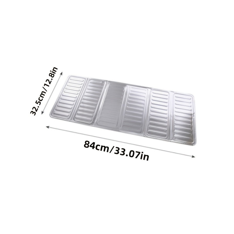 Foldable Aluminum Greaseproof Spacers Set Heat Shield, Easy to Clean, Grease Resistant