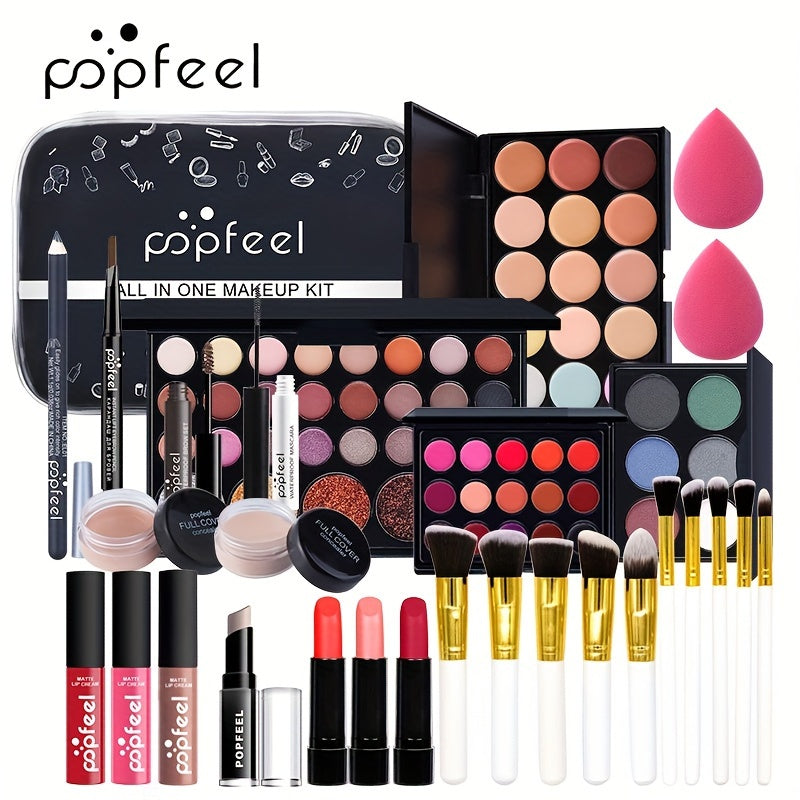 Women's Makeup Kit All-in-One Set With Eyeshadow Lipstick Brush