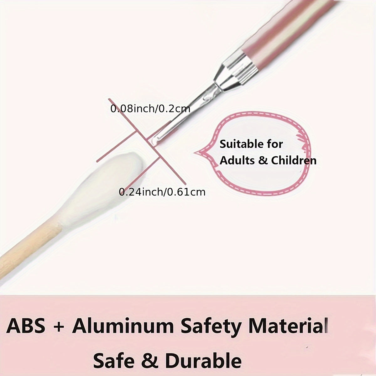 4-Piece Stainless Steel Earwax Removal Kit with Rose Gold and Mint Green Ear Scoops