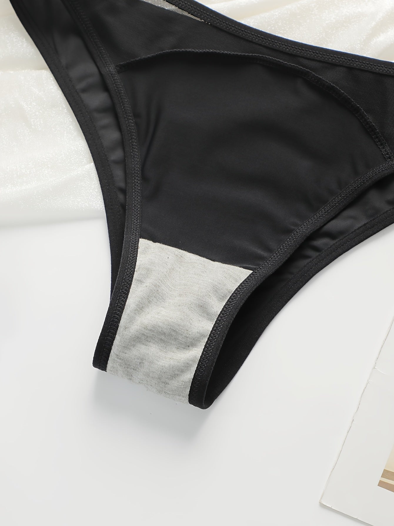 Seamless Mesh Halter Cami Bra and Panties Set Women Sexy Lingerie