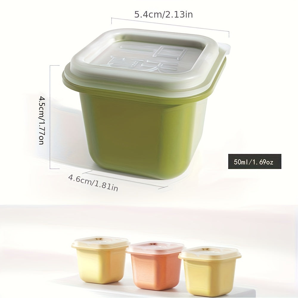 6pcs Colorful Silicone Ice Cube Trays with Lids for Freezer Durable Plastic