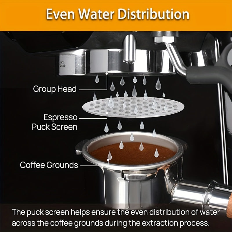 Pantalla de café de acero inoxidable para máquina de espresso, filtro de malla fina