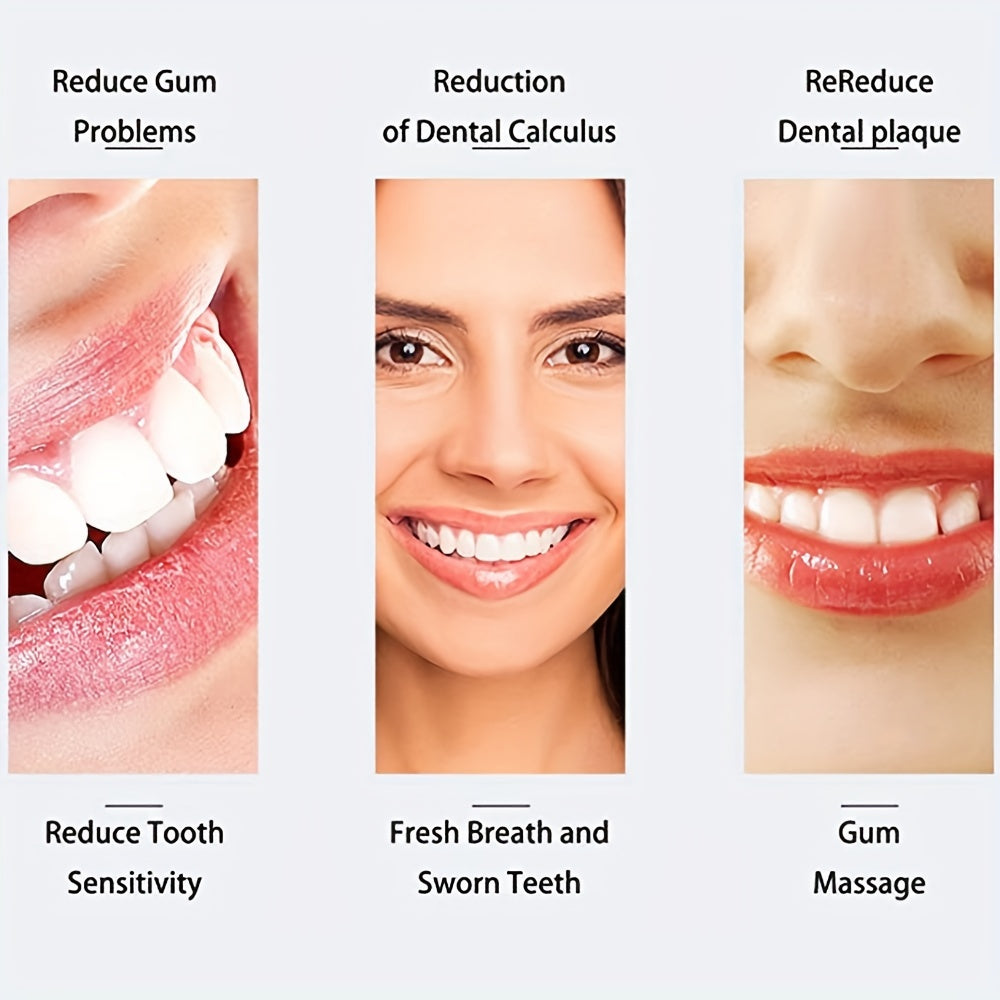 Elektr tozalash cho'tkasi, 6 rejimli, tishlarni oqartirish to'plami, almashtiriladigan boshlar bilan