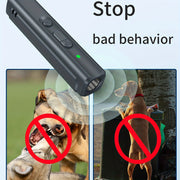 Ultrasonic Dog Repellent with UV Light Rechargeable Battery Portable Handheld Device