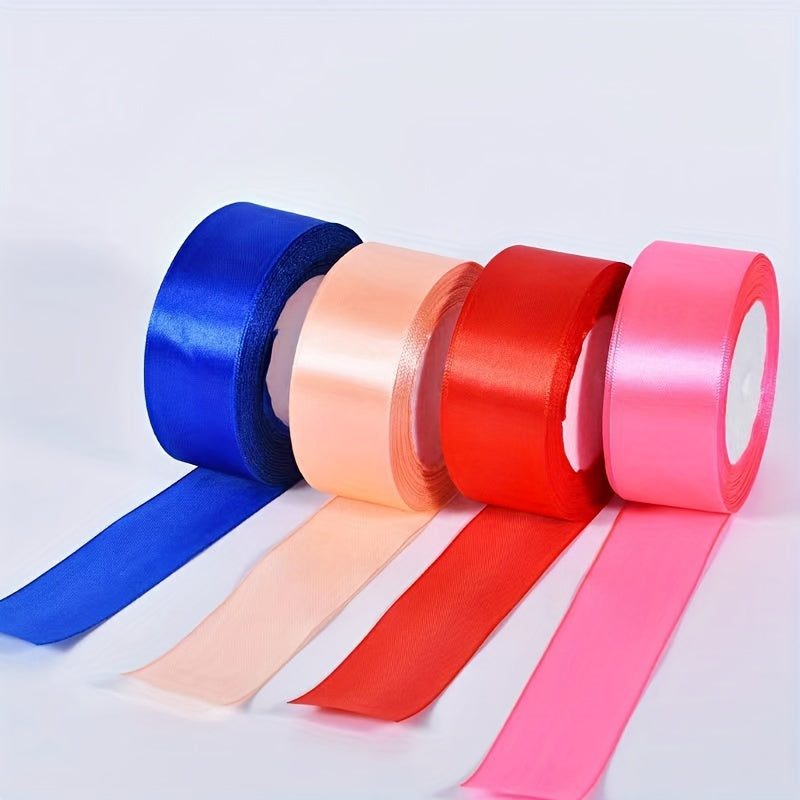 Satin Ribbon Pack 3 Pieces 4cm Wide 22m Long for Wedding Cake Decoration and DIY Crafts