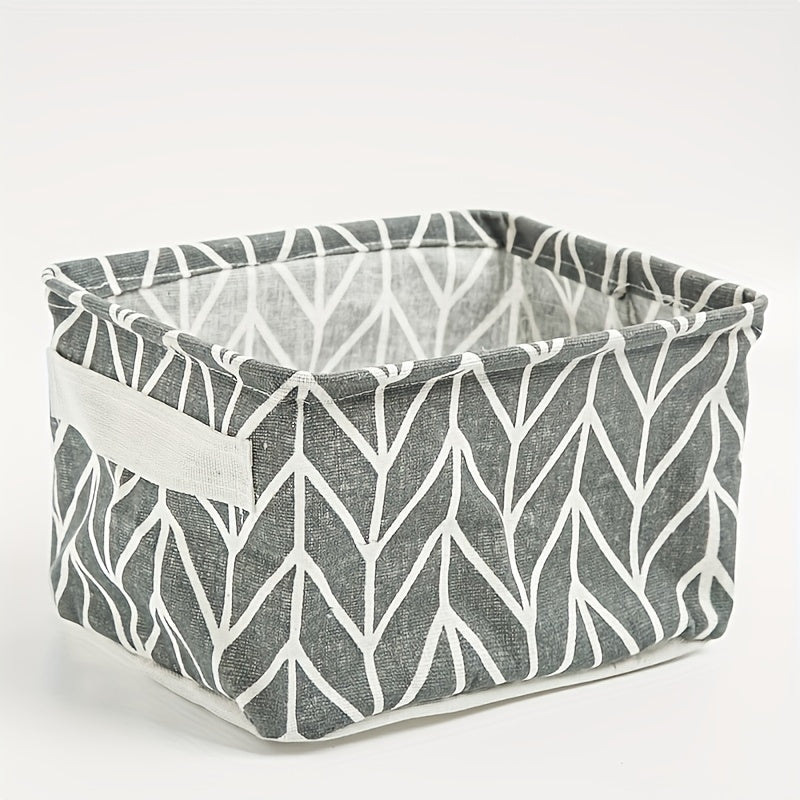 Black and White Grid Pattern Storage Basket for Home and Desk Organization