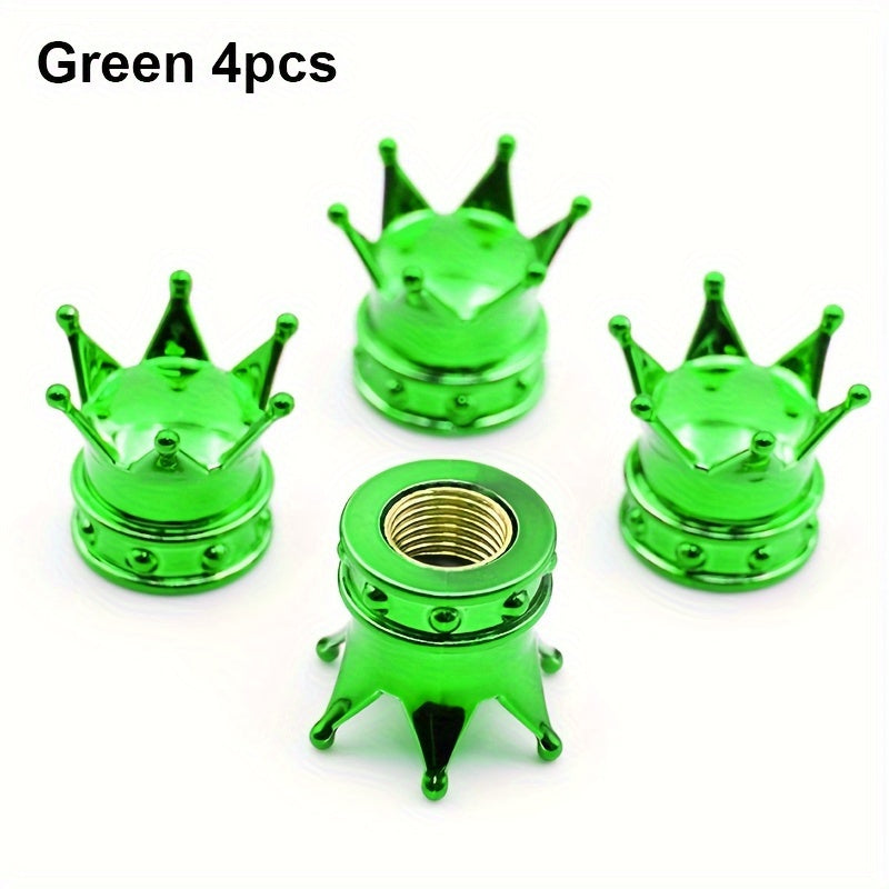 Universal Tire Valve Caps Crown Style Car Bicycle Motorcycle Decorations
