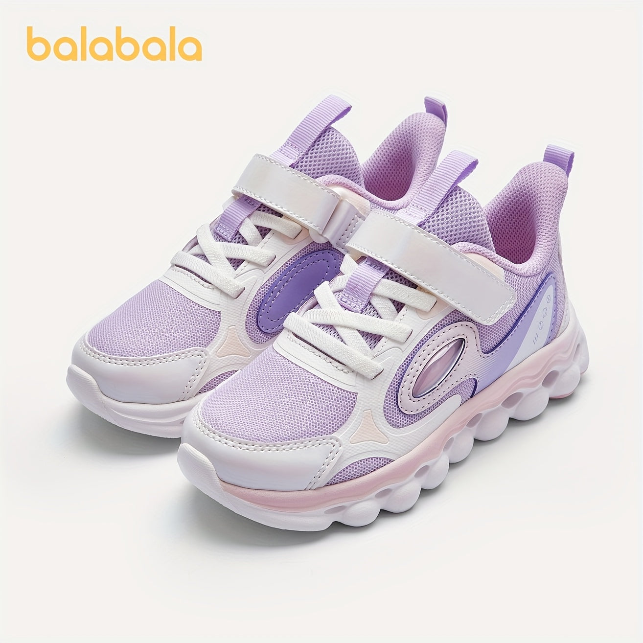 Girls' Casual Sports Sneakers with Geometric Pattern Low Top Fabric Rubber Sole