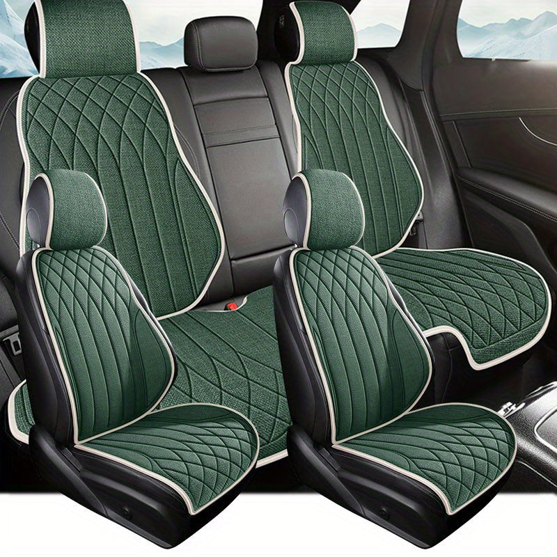 Универс cover для автомобильных сидений в стиле лен, с вентиляцией, без запаха, износостойкий для всех сезонов