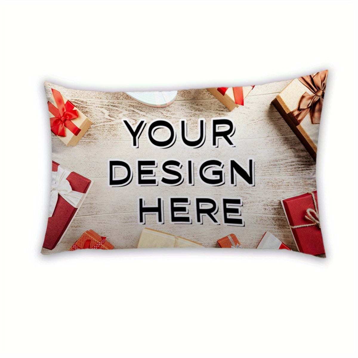 Cozy Double-Sided Photo Pillowcase 30x50cm Soft Polyester Gift for Holidays