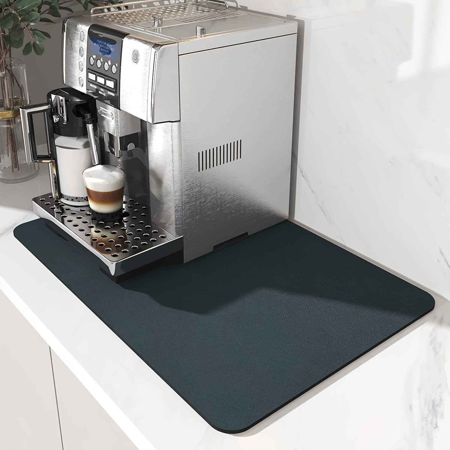 Ultra-Absorbent Rubber Drying Mat with Non-Slip Surface and Splash Guard