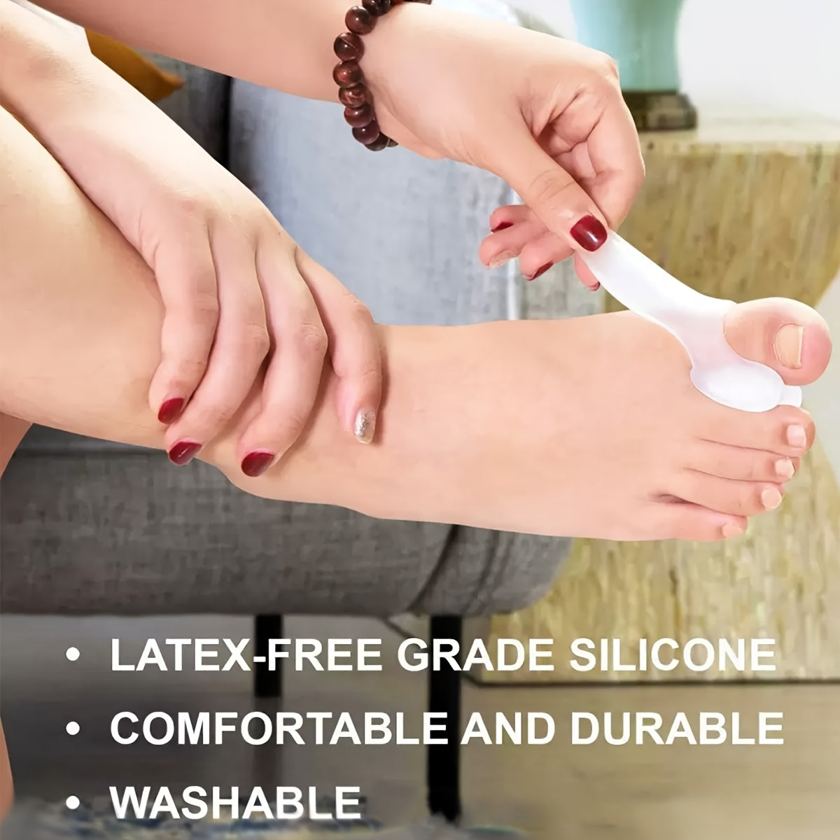 Unisex Silicone Toe Covers for Toenail Care, Breathable Non-Slip Slippers