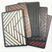 Car Floor Mat Non-Slip Wear-Resistant Pedal Pad Diamond Pattern 24.6x15.5cm