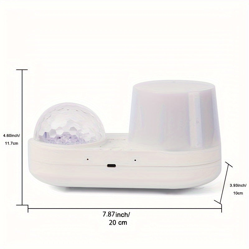 Colorful 3D Ocean Rotating Projector Lamp with Starry Night Light for Room Decor