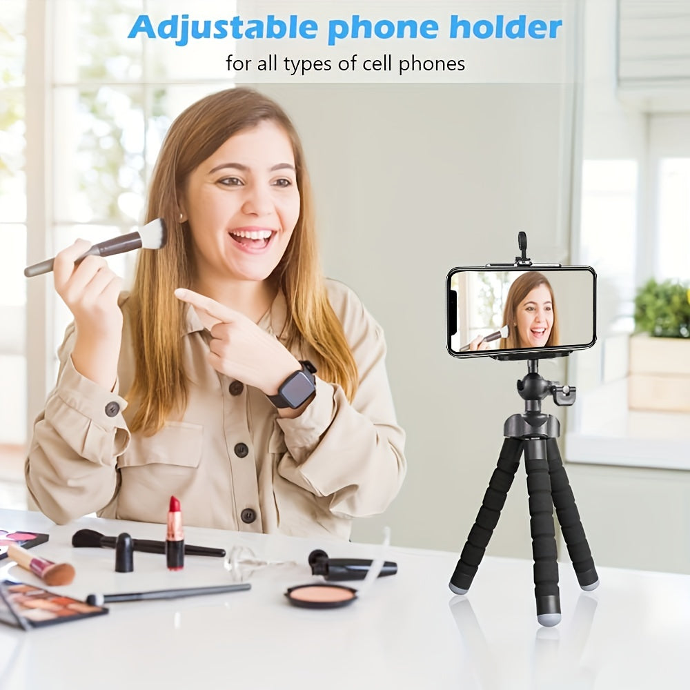 Foldable Octopus Phone Holder for iPhone and Cameras Durable Sponge Rubber