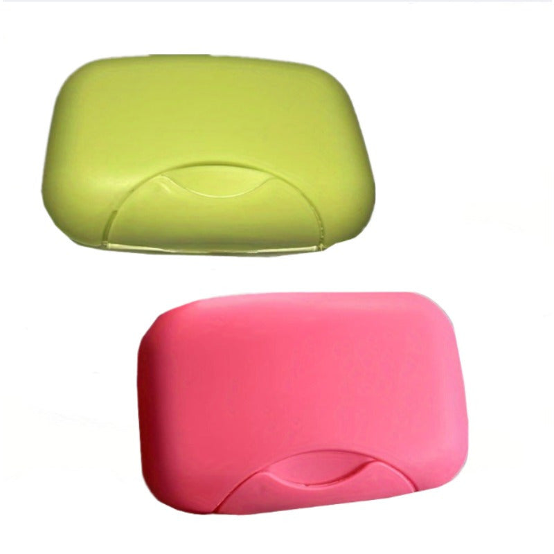 2 Portable Travel Soap Dishes Water-Resistant Case Locking Mechanism