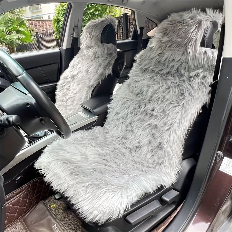 Thickened Plush Car Seat Cushion for Winter Warmth and Comfort