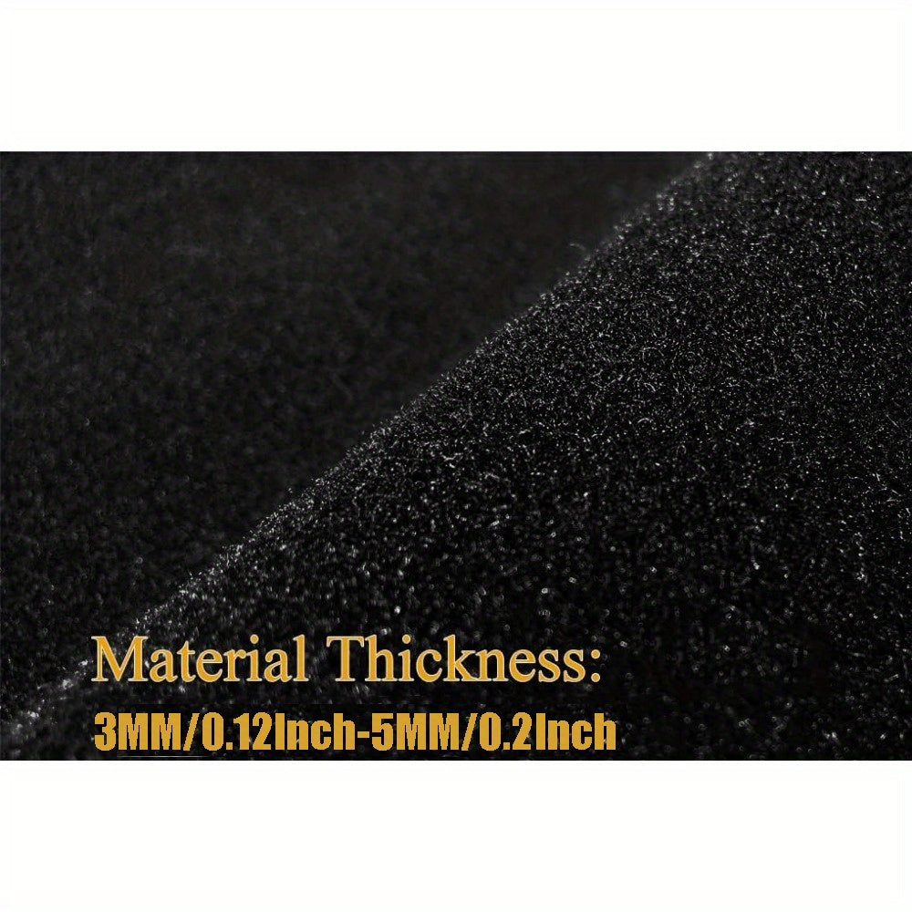 Car Dashboard Cover Black Polyester Fiber RHD Anti-UV Protective Pad