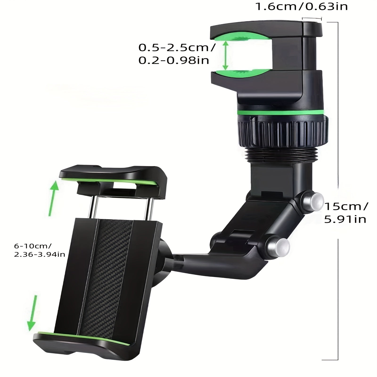 Soporte para teléfono en el parasol del coche universal, giratorio y ajustable, de ABS, para tablero