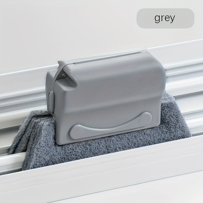 Cepillo de limpieza de ventanas con goma para mano, herramienta para bordes y grietas, dureza media