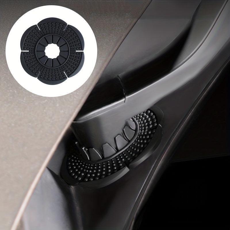 2pcs Matte Black Silicone Car Wiper Hole Covers Dustproof Windshield Guard