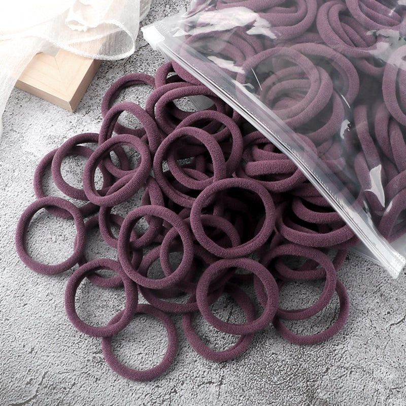 Women Basic Hair Bands 50pcs Elastic Solid Color Hair Accessories