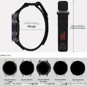 Мужской нейлоновый ремешок для часов 20 мм для Samsung Galaxy Watch 6/5/4 Classic и Pro