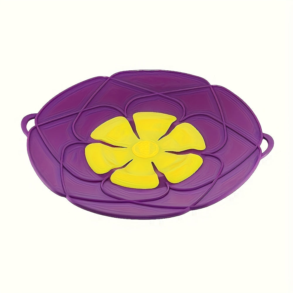 Tapa de silicona para derrames en forma de flor, accesorio de cocina de grado alimenticio para altas temperaturas