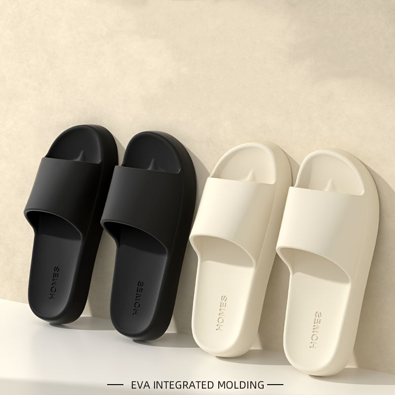 Solid Color EVA Slides Indoor Non-Slip Comfortable Unisex Casual Slippers