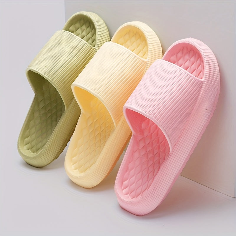 унисекс полосатые EVA шлепанцы слайдеры повседневные нескользящие для ванной