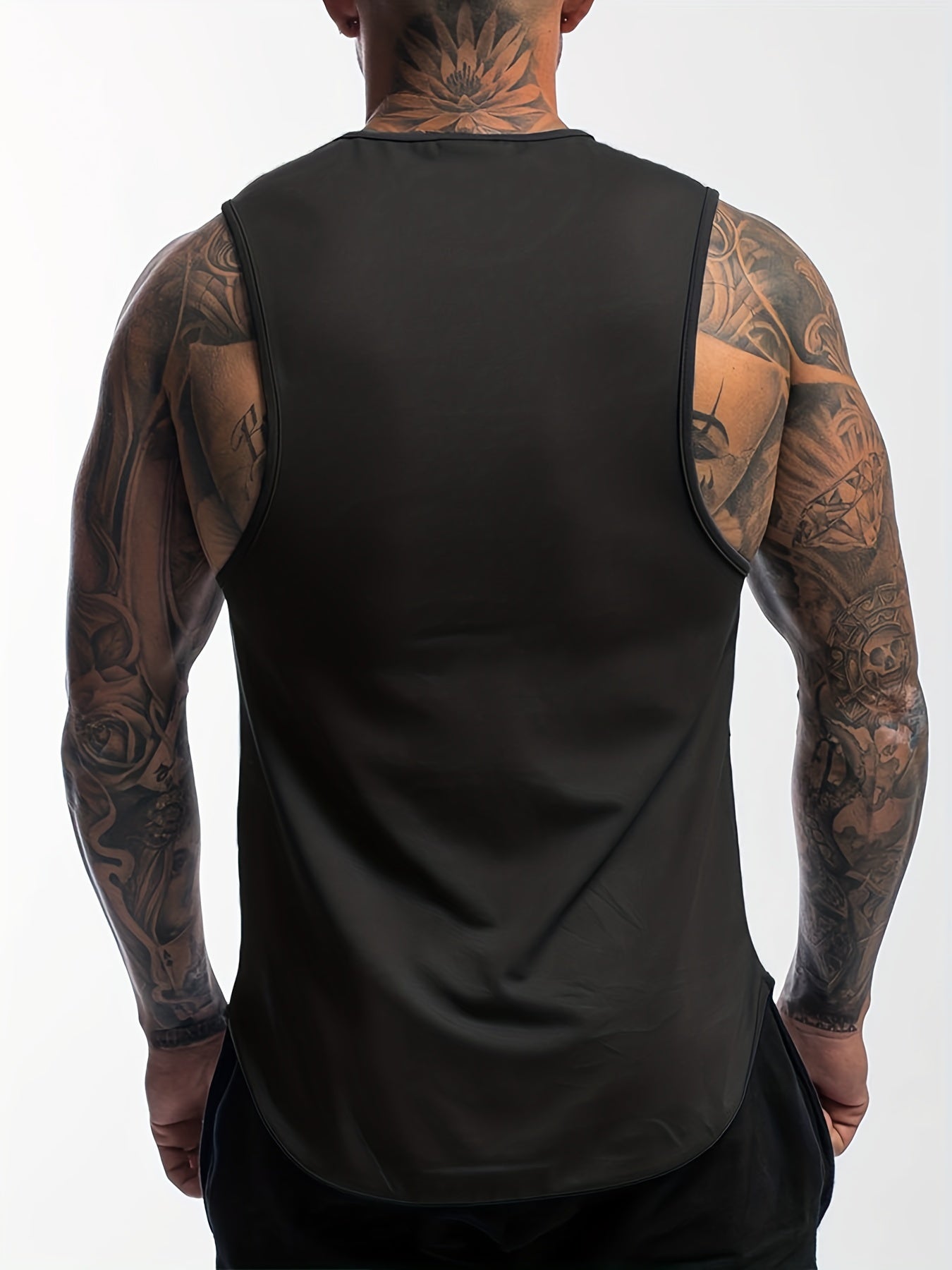 Men's Polyester Casual Sports Suit with Sleeveless Zipper Vest and Training Shorts