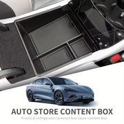 Center Console Armrest Storage Box for EV Black Tidy Organizer