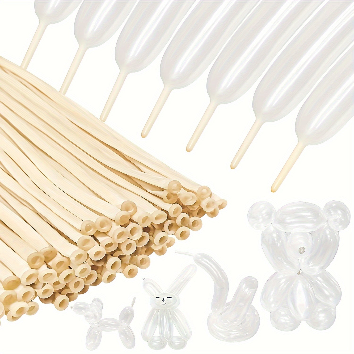 100 Assorted Modeling Balloons for Twisting DIY Animal Decorations for Parties and Events