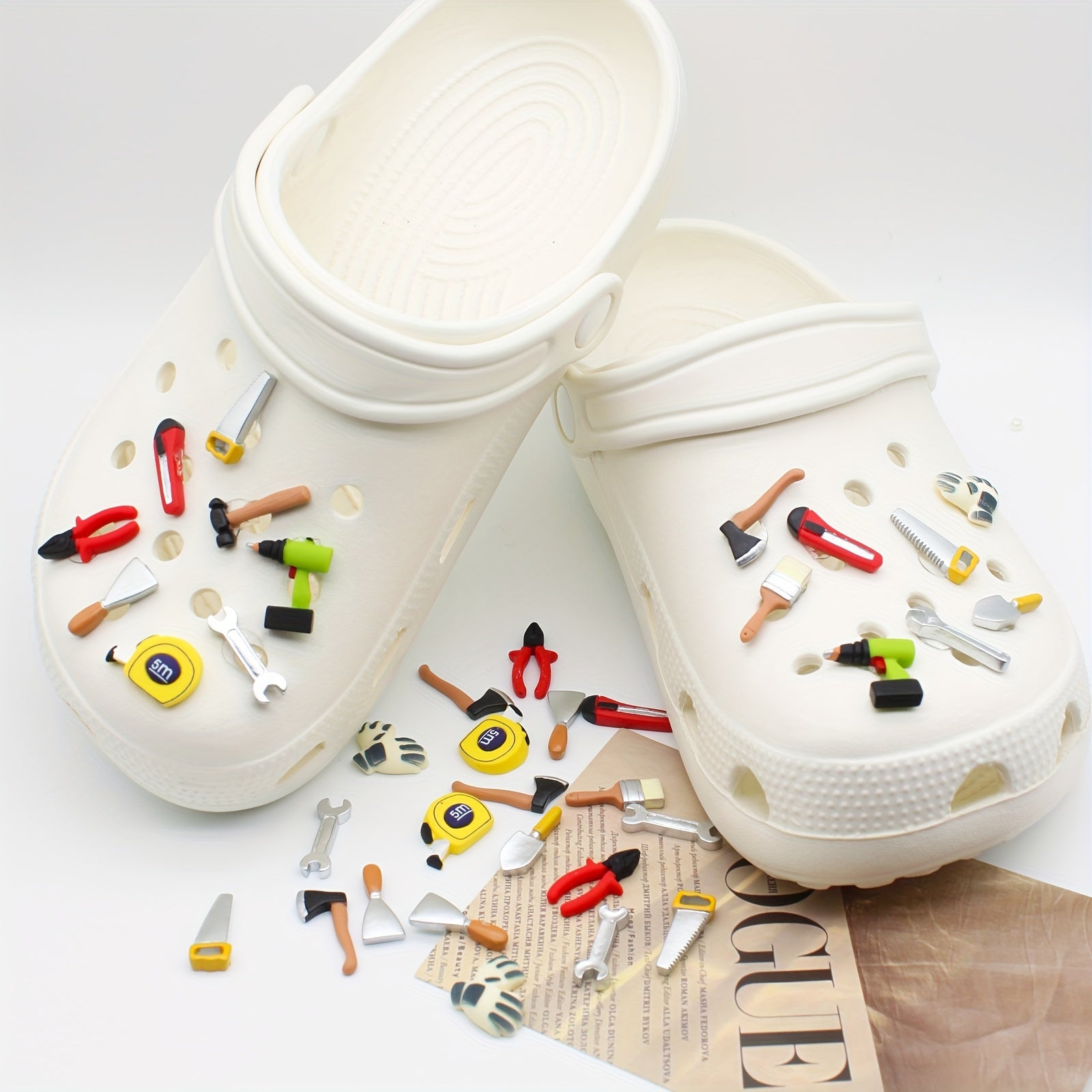 14 Pcs Model Repair Tools Set with Pliers Knife Shoes Buckle and Decorations