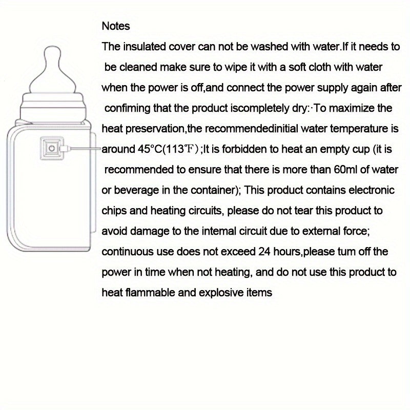 USB-Powered Portable Bottle Warmer for Travel and Camping with Animal Designs