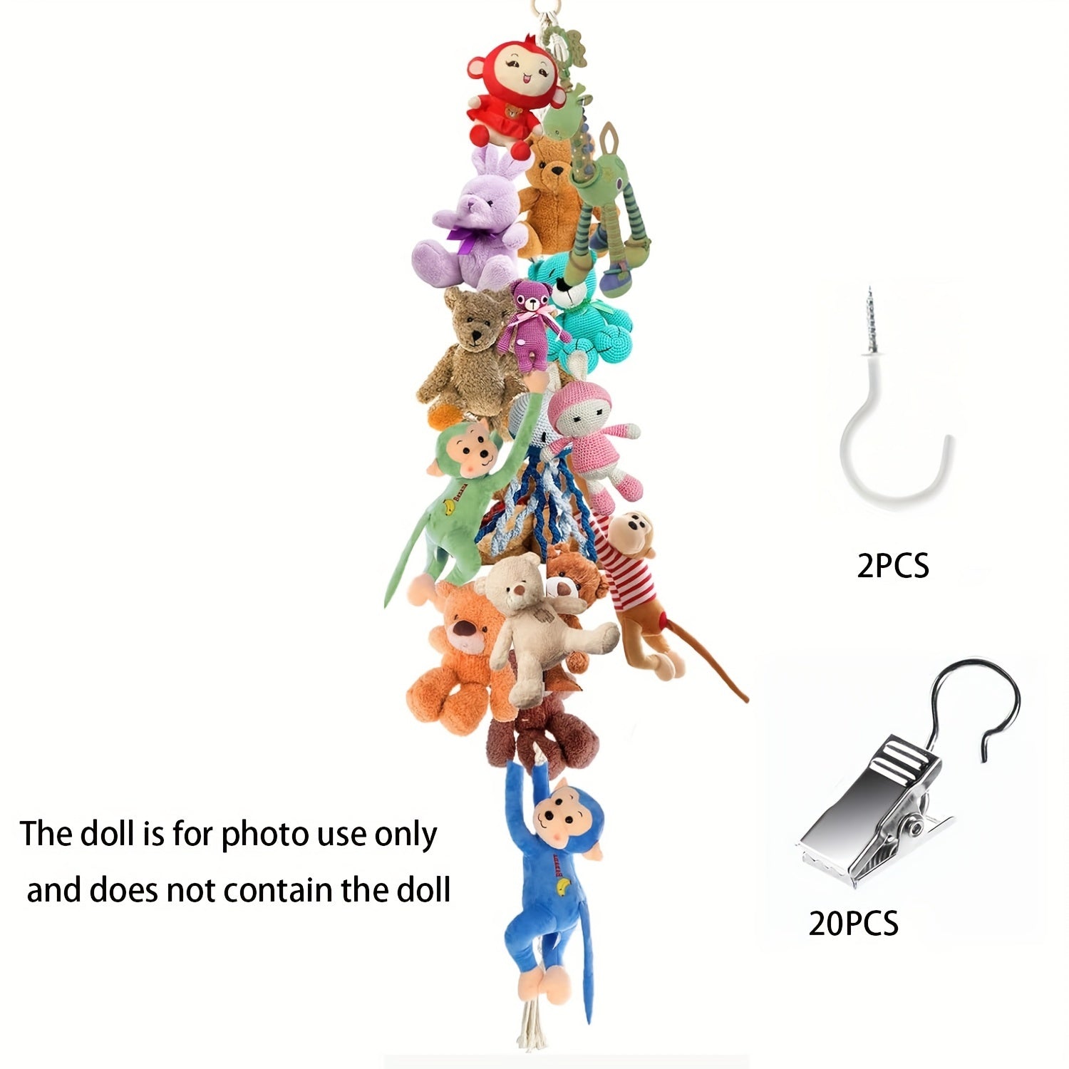 Handcrafted Macrame Toy Chain for Stuffed Animals Bohemian Home Decor