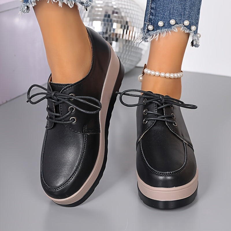 Women's Breathable Synthetic Mary Jane Flats Black Casual Comfortable Shoes