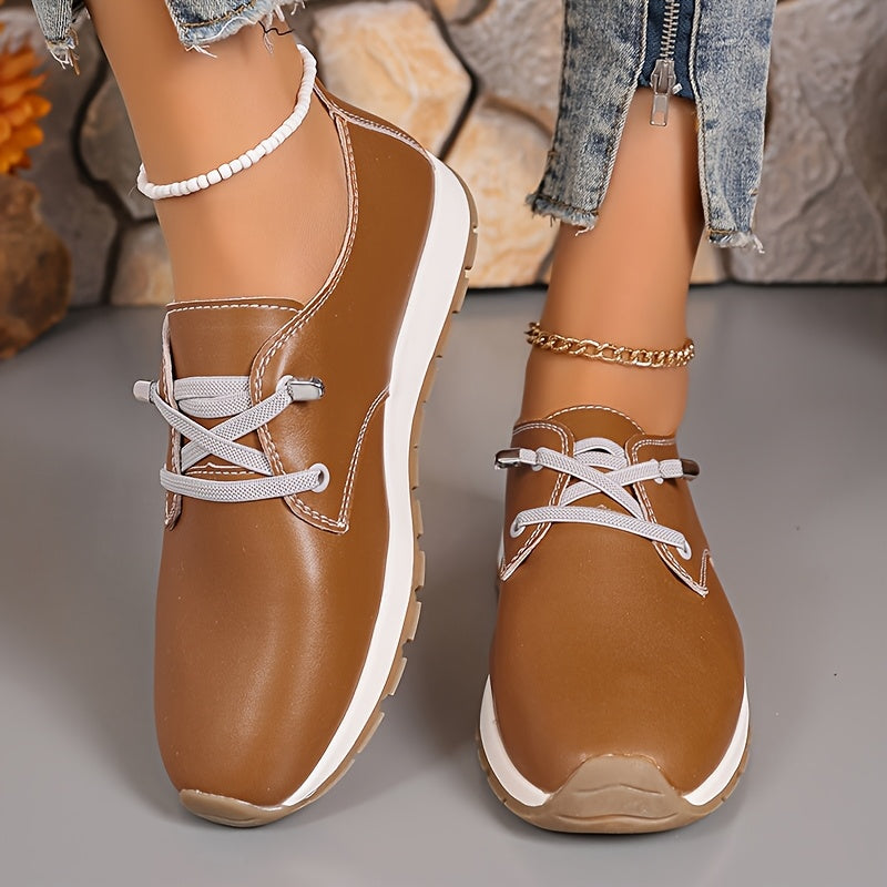 Women's Solid Color Loafers Flat Shoes Comfortable Casual Slip-On