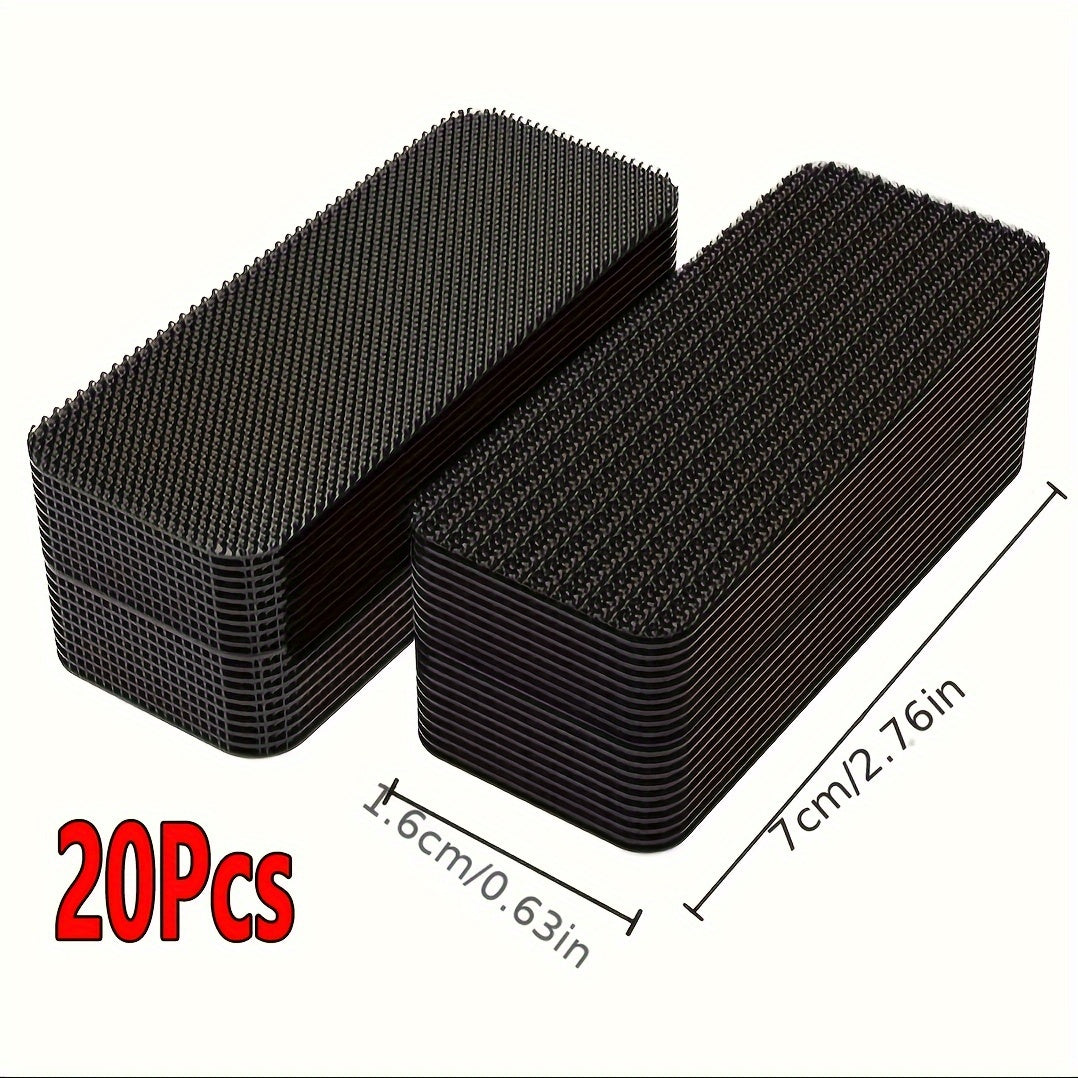 20pcs Car Carpet Tape Floor Mat Fixing Bracket Self-Adhesive Fastener Stickers