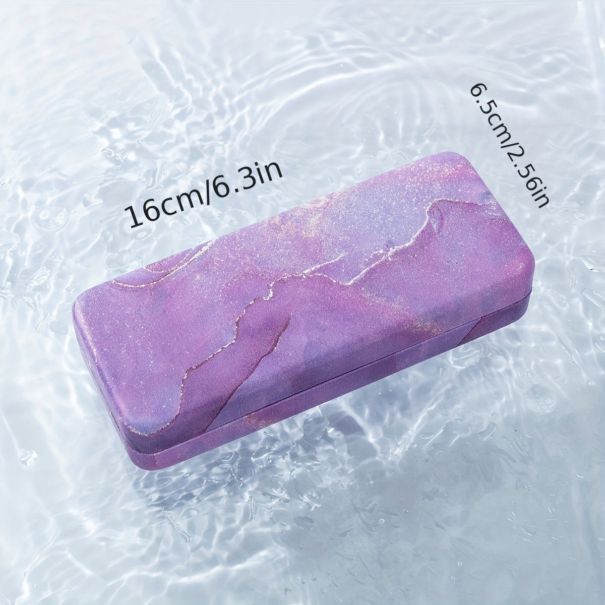 Women's Marble Patterned Eyeglass Case for Stylish Protection and Organization