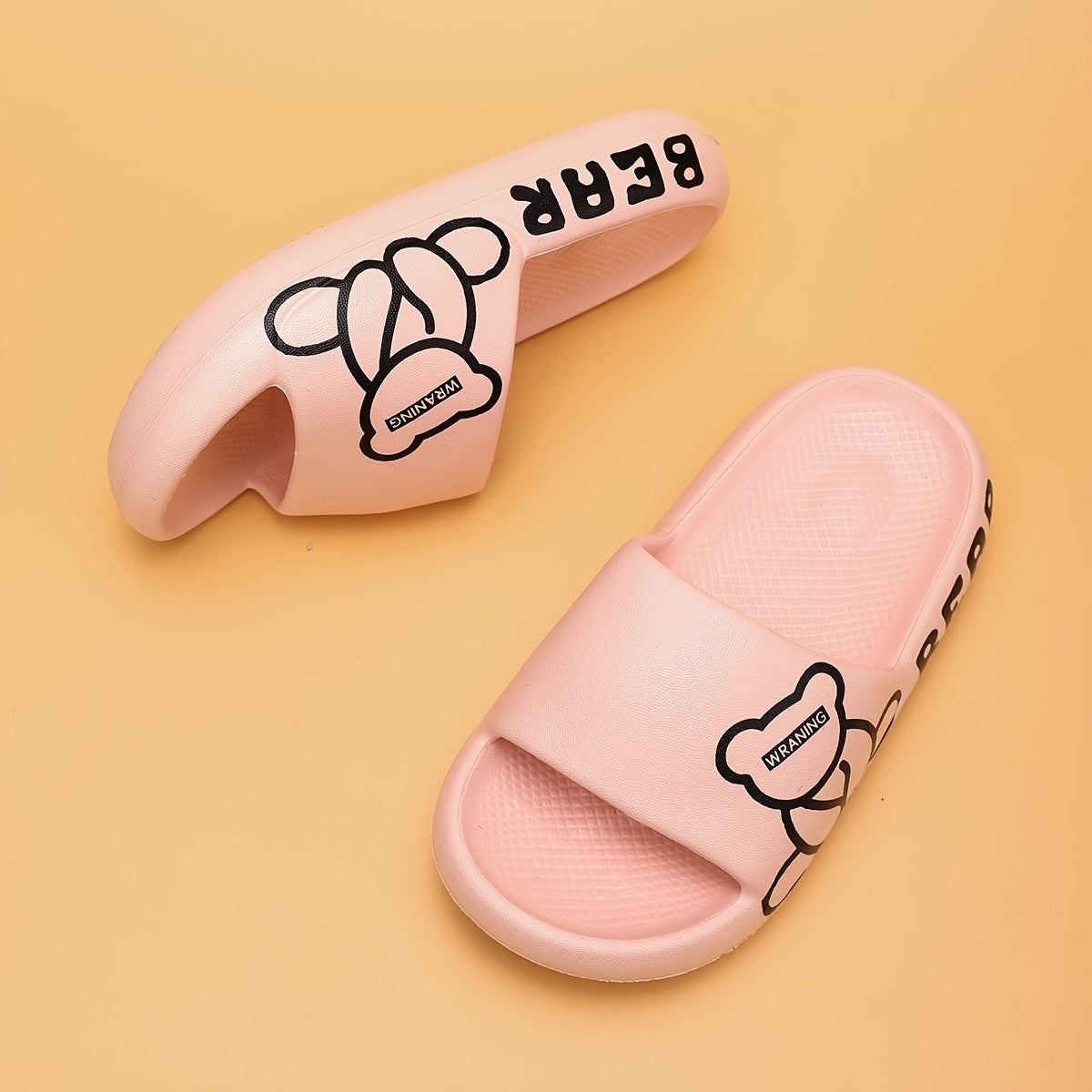Sandalias antideslizantes de EVA con dibujos de osos para niños, ideales para la playa y el baño, para niños y niñas
