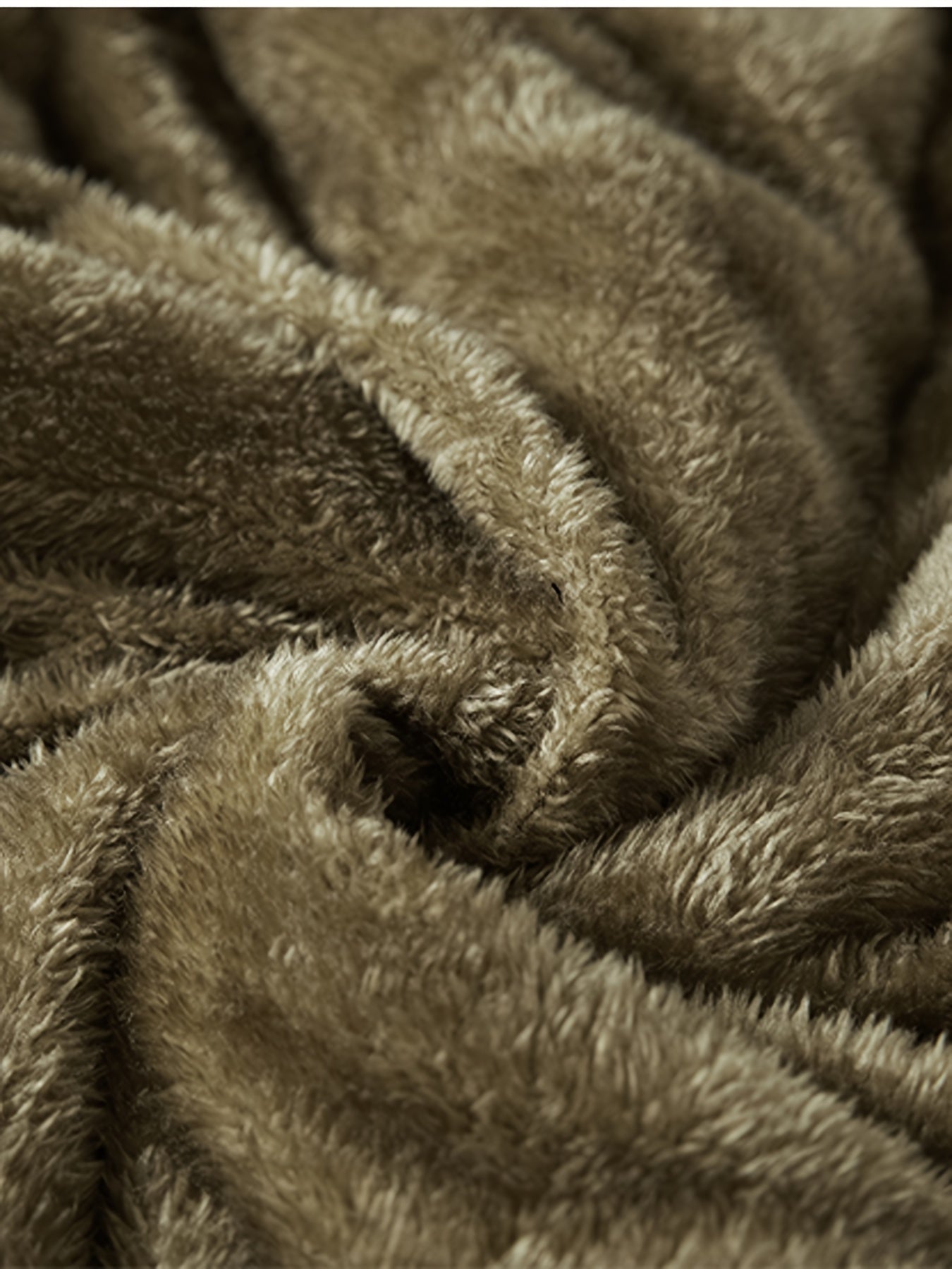 Men's Winter Vest Olive Green Zipper Fleece-Lined Casual Sleeveless Outerwear