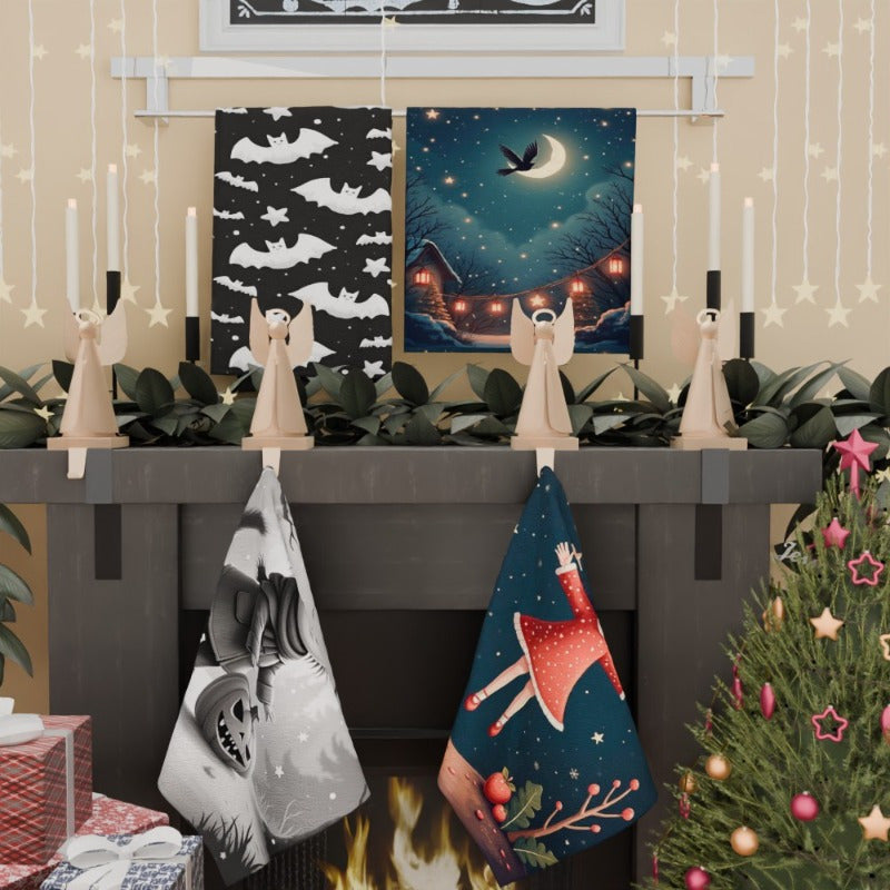 Set of 4 Christmas Decorations Snowman Snowflake Reindeer Winter 45.72x66.04cm