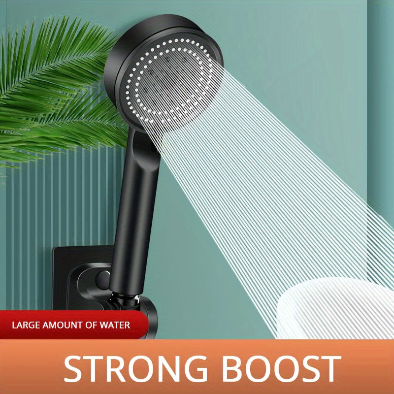 High-Pressure Shower Head with 5 Settings Wall-Mounted Silicone Nozzles Adjustable Flow
