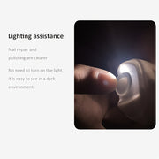 Electric Nail Clippers and Grinder with USB Charging LED Night Light Adjustable Speeds Low Noise Ergonomic for All Ages
